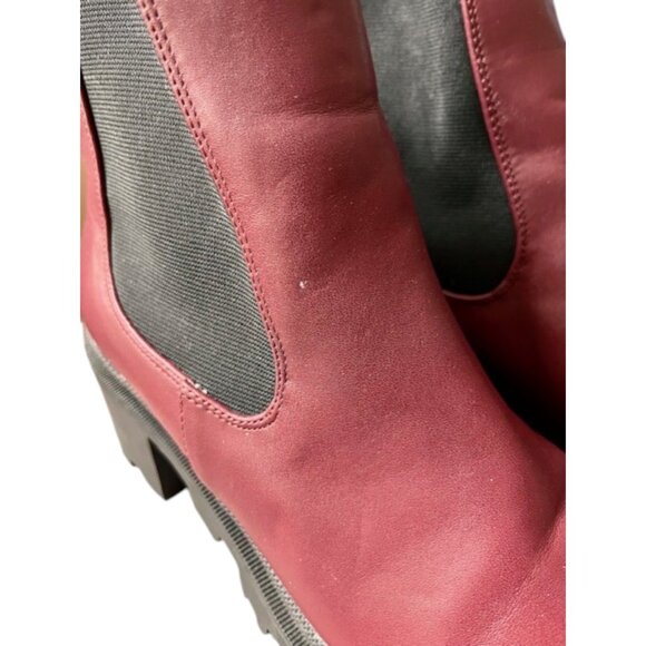 Lulus Waylen Lugged Platform Vegan Ankle Boots - Oxblood - 9 - Picture 12 of 12